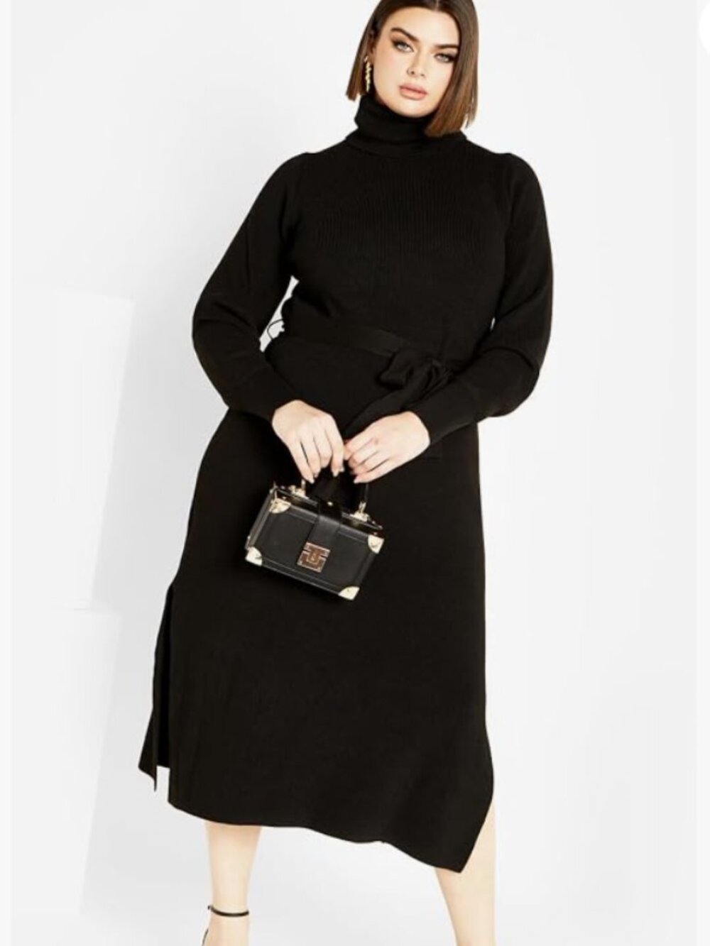 City Chic Women's Plus Size Kara Dress (Black, Size 20)